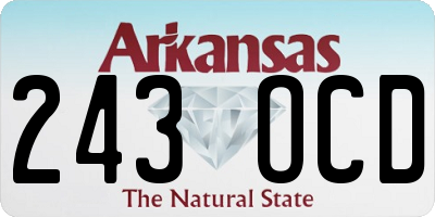 AR license plate 243OCD