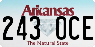 AR license plate 243OCE