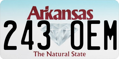 AR license plate 243OEM