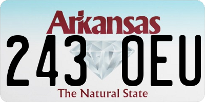 AR license plate 243OEU