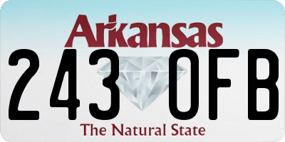 AR license plate 243OFB