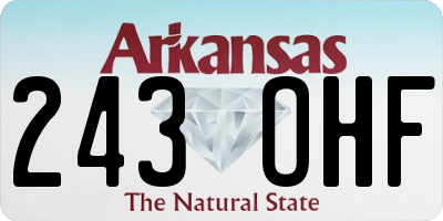AR license plate 243OHF