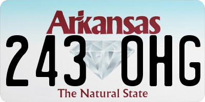 AR license plate 243OHG