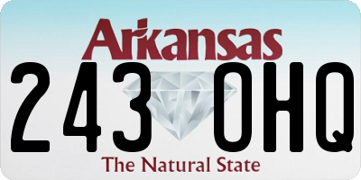 AR license plate 243OHQ