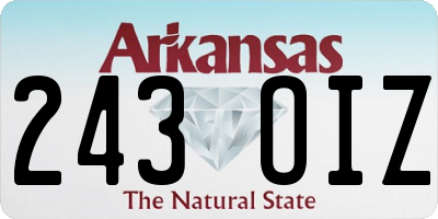 AR license plate 243OIZ