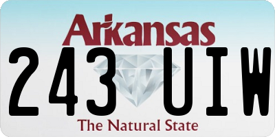 AR license plate 243UIW