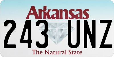 AR license plate 243UNZ