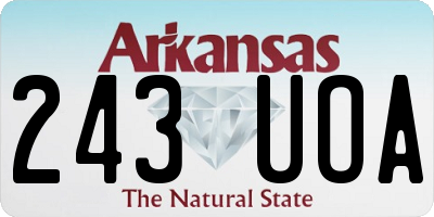 AR license plate 243UOA