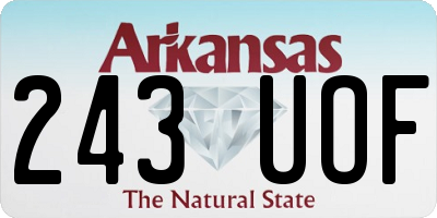 AR license plate 243UOF