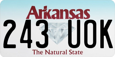 AR license plate 243UOK