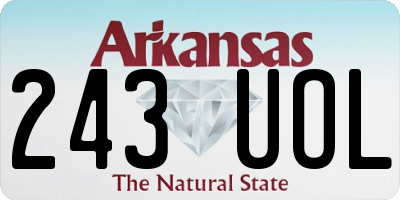 AR license plate 243UOL
