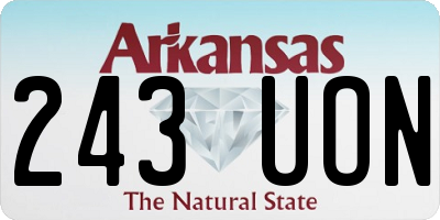 AR license plate 243UON
