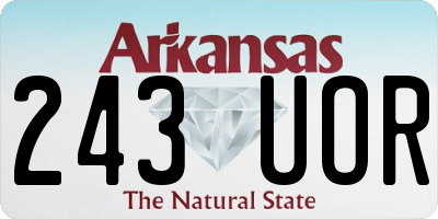 AR license plate 243UOR