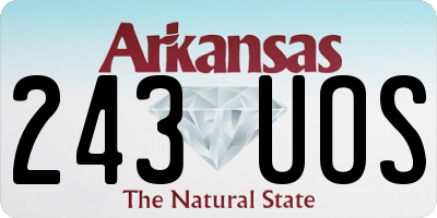 AR license plate 243UOS
