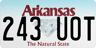 AR license plate 243UOT
