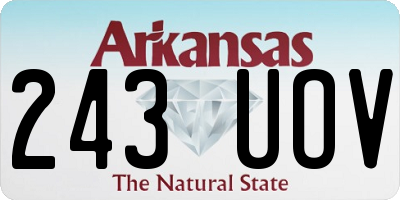 AR license plate 243UOV