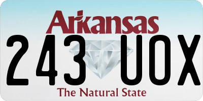 AR license plate 243UOX