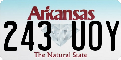 AR license plate 243UOY