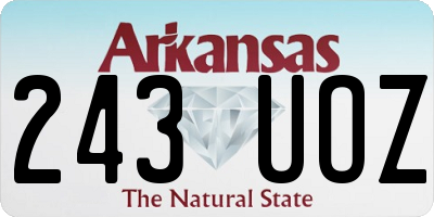 AR license plate 243UOZ