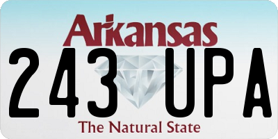 AR license plate 243UPA