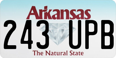 AR license plate 243UPB