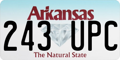 AR license plate 243UPC