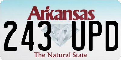 AR license plate 243UPD