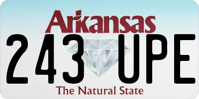 AR license plate 243UPE