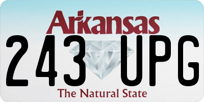 AR license plate 243UPG