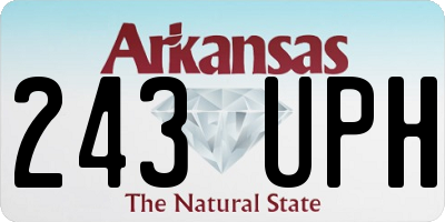AR license plate 243UPH