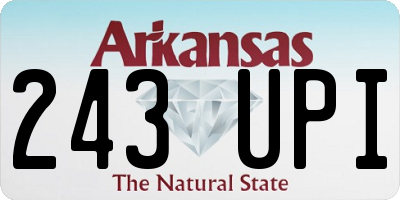 AR license plate 243UPI
