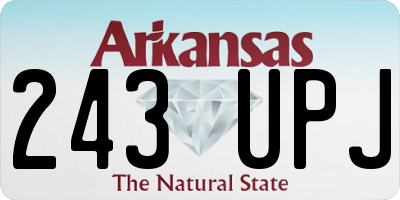 AR license plate 243UPJ