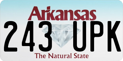 AR license plate 243UPK