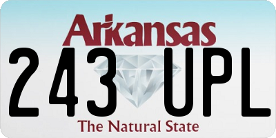 AR license plate 243UPL