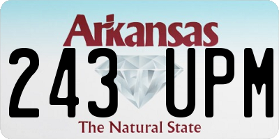 AR license plate 243UPM