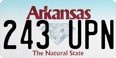 AR license plate 243UPN