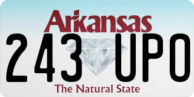 AR license plate 243UPO