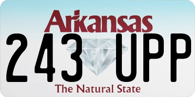 AR license plate 243UPP