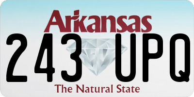AR license plate 243UPQ