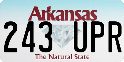 AR license plate 243UPR