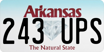 AR license plate 243UPS