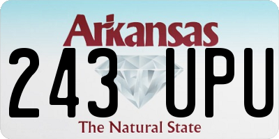 AR license plate 243UPU