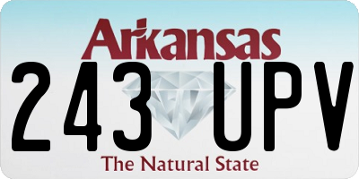 AR license plate 243UPV