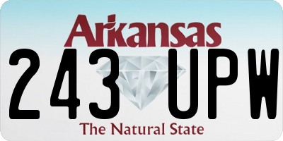 AR license plate 243UPW