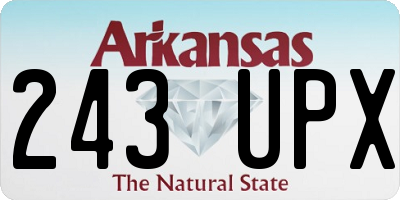 AR license plate 243UPX