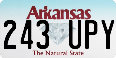 AR license plate 243UPY