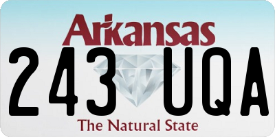 AR license plate 243UQA