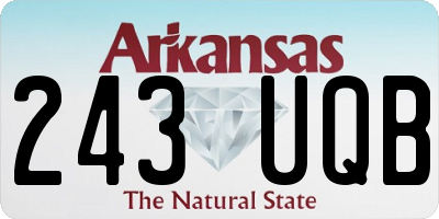 AR license plate 243UQB