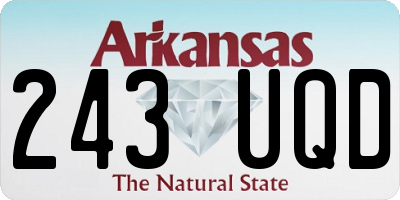 AR license plate 243UQD