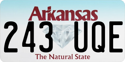 AR license plate 243UQE